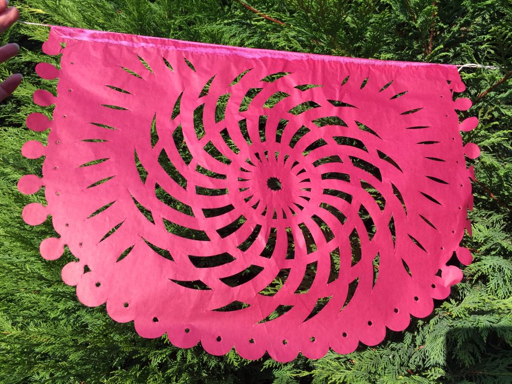Pink Paper Bunting Party Decorations | 5m 16.4ft Garland with 10 Large Flags