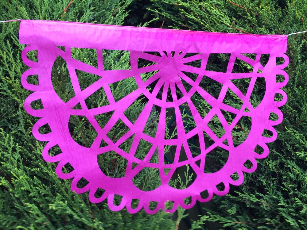 Pink Paper Bunting Party Decorations | 5m 16.4ft Garland with 10 Large Flags