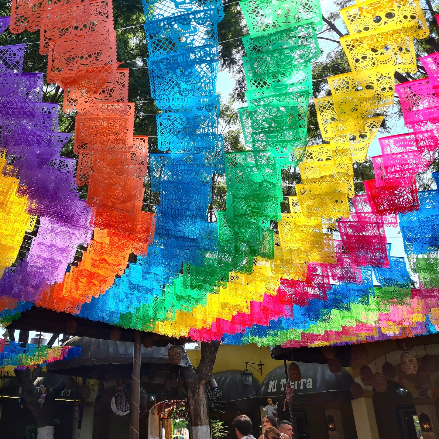 custom papel picado plastic flags