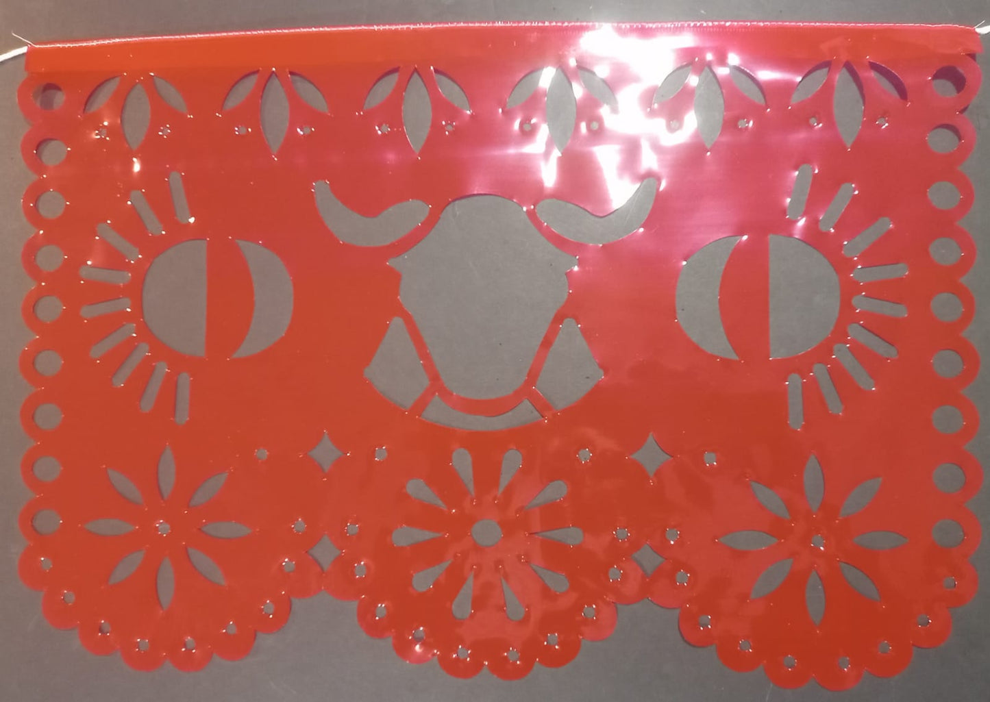 custom papel picado plastic flag we made for our client