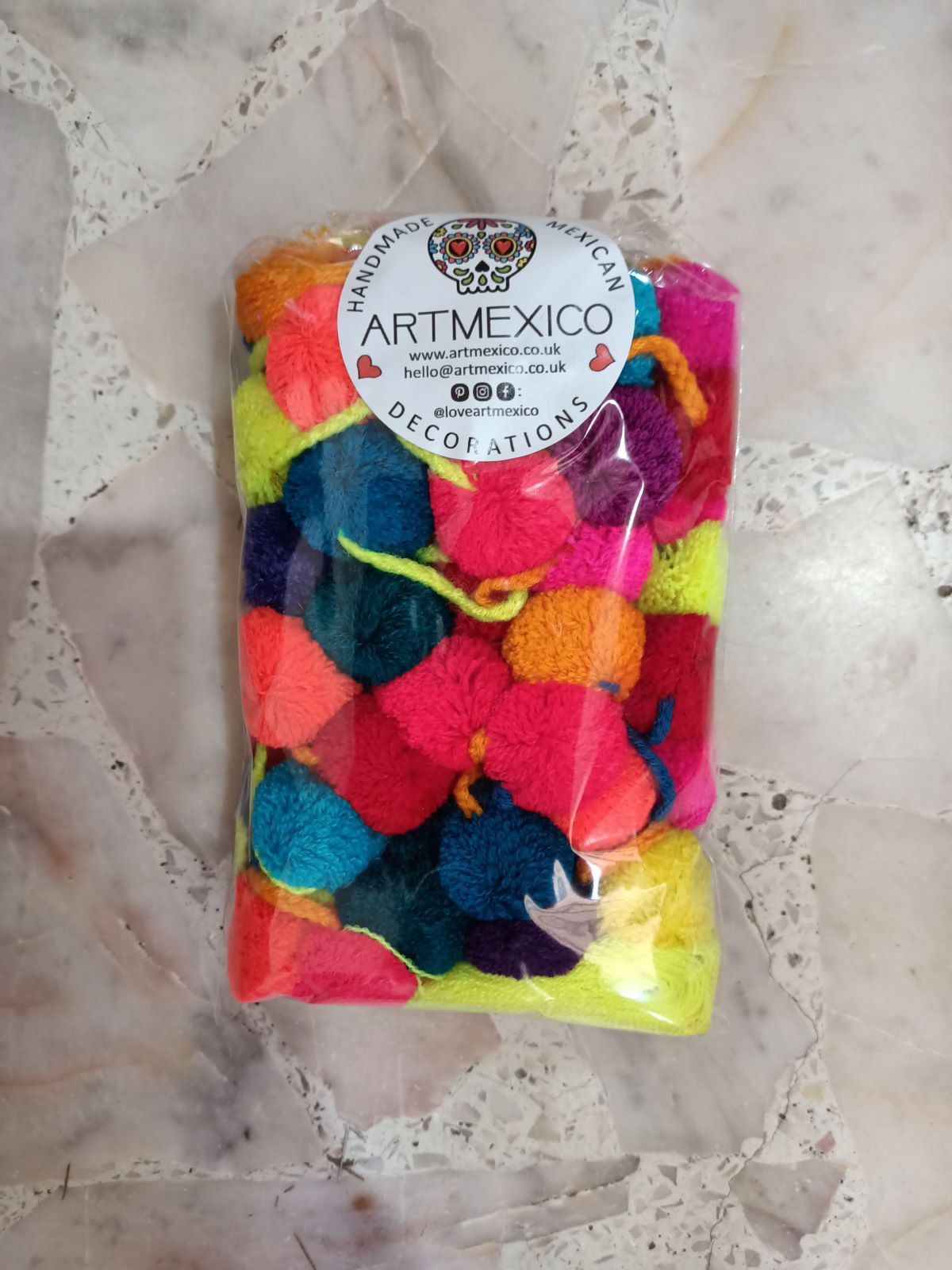 Cordons décoratifs à pompons - Lot de 3