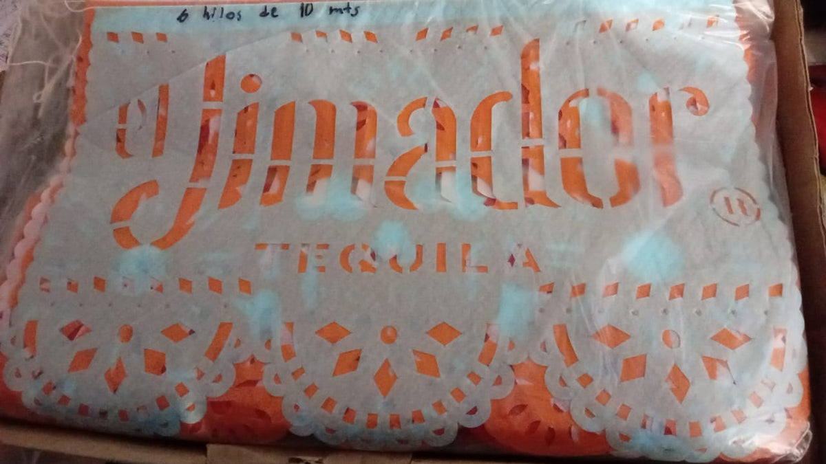 Personalisierter Tag der Toten Papel Picado Wimpel mit Firmenlogo