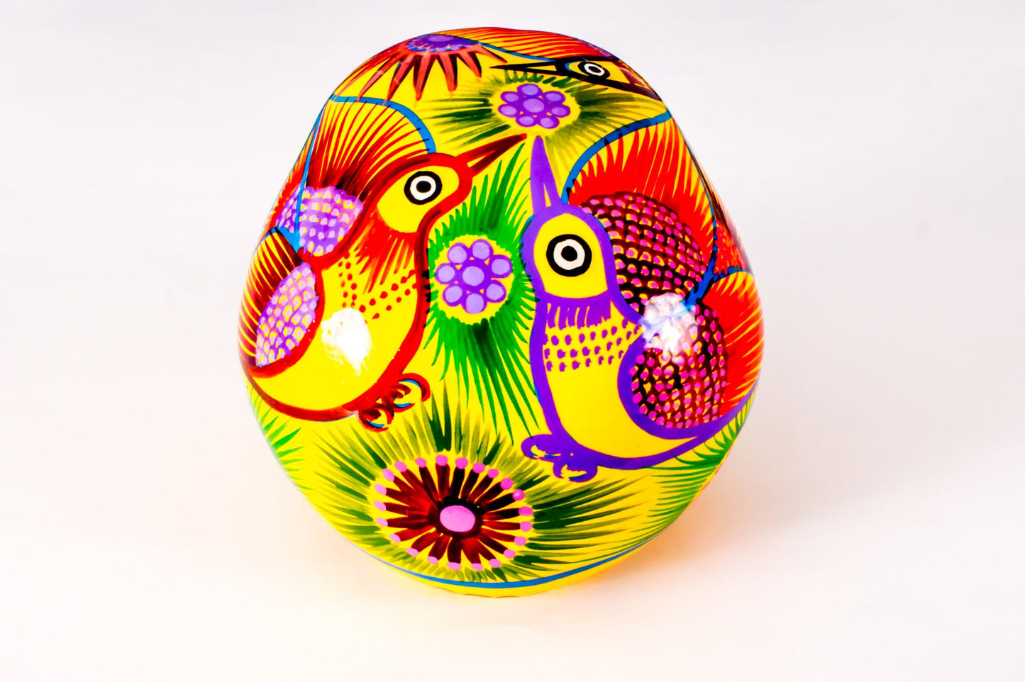 Large Ceramic Skulls Wholesale x 6 | Hand-painted With Love In Mexico By Traditional Huichol Artist - ARTMEXICO