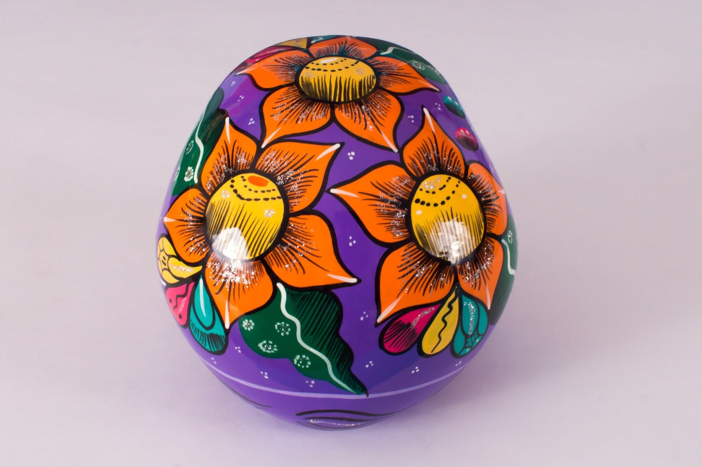 Large Ceramic Skulls Wholesale x 6 | Hand-painted With Love In Mexico By Traditional Huichol Artist - ARTMEXICO