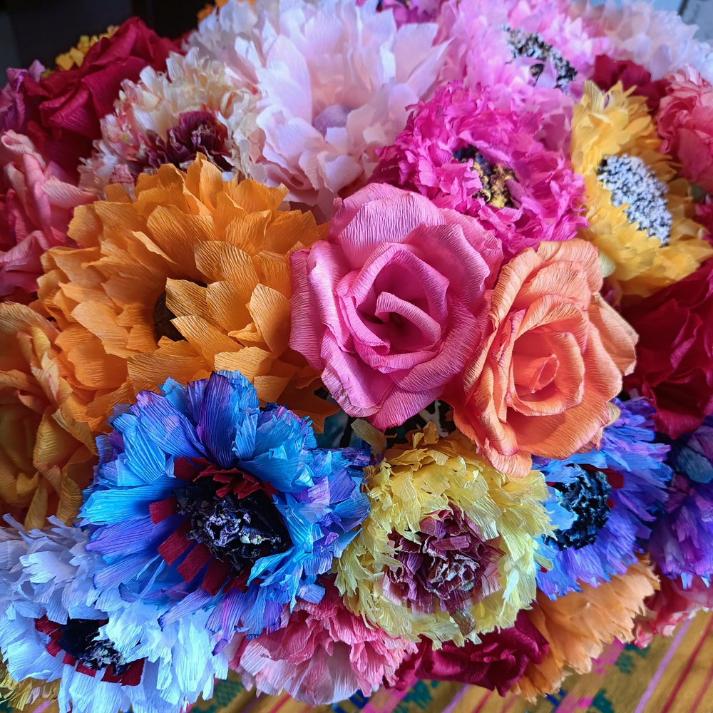 Mexican Paper Flowers Fiesta Decor