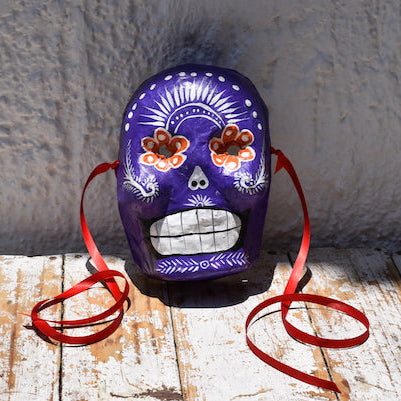 purple mexican skull mask day of the dead decorations
