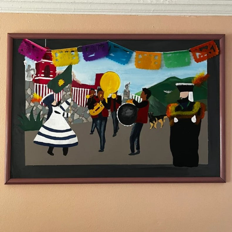 Mini guirlande de papier picado - Décoration pour la maison ou la chambre d'enfant ou pour les sacs de fête