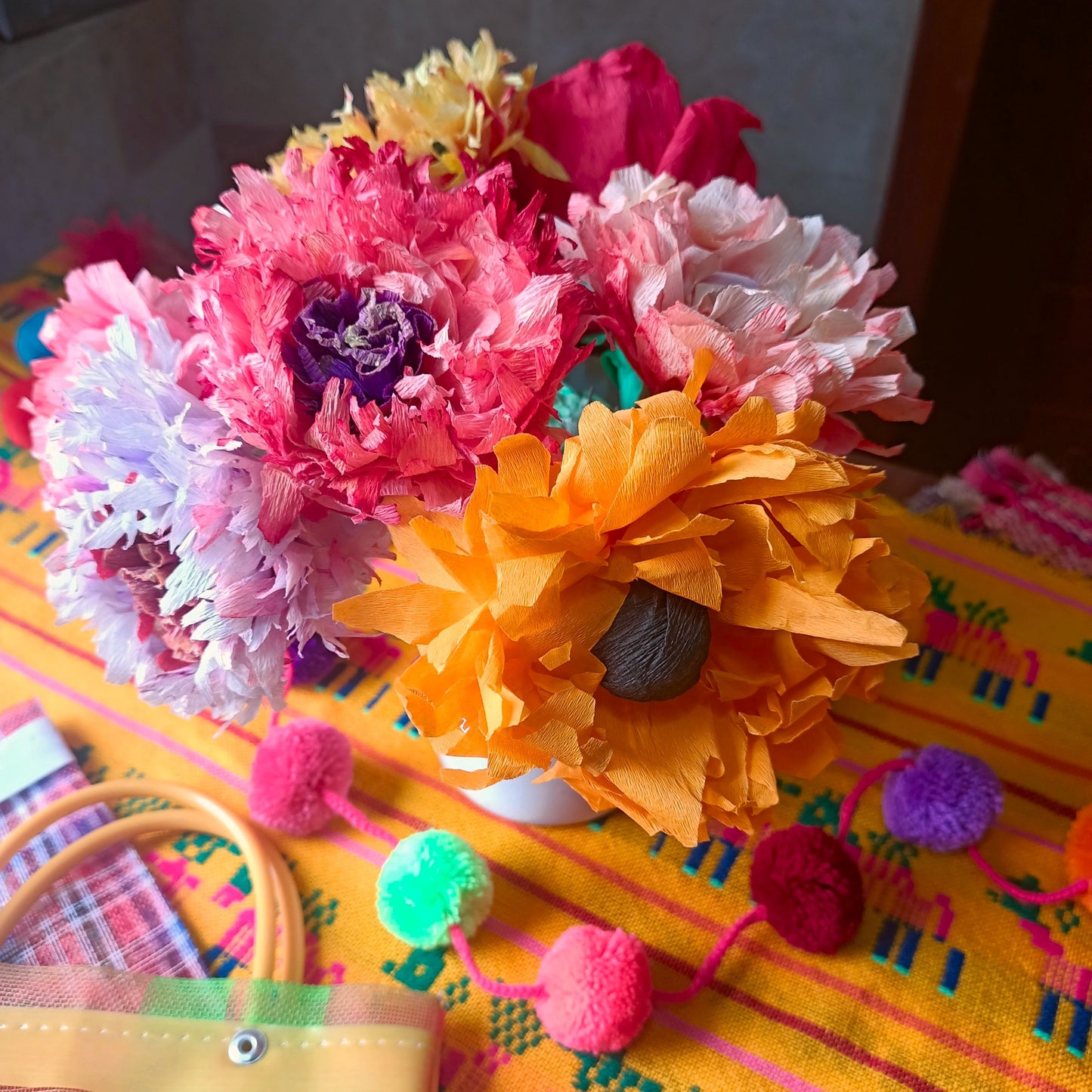 Mexican Paper Flowers Fiesta Decor