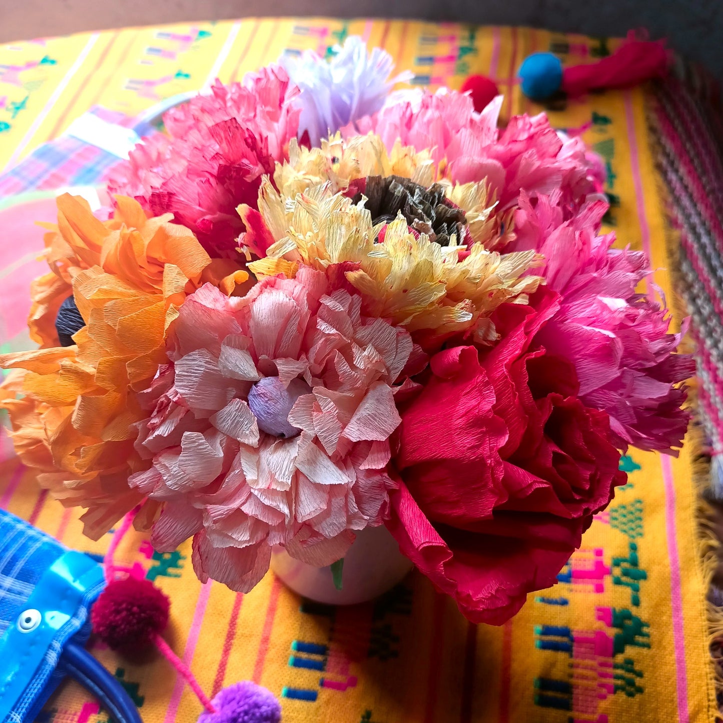 Mexican Paper Flowers Fiesta Decor