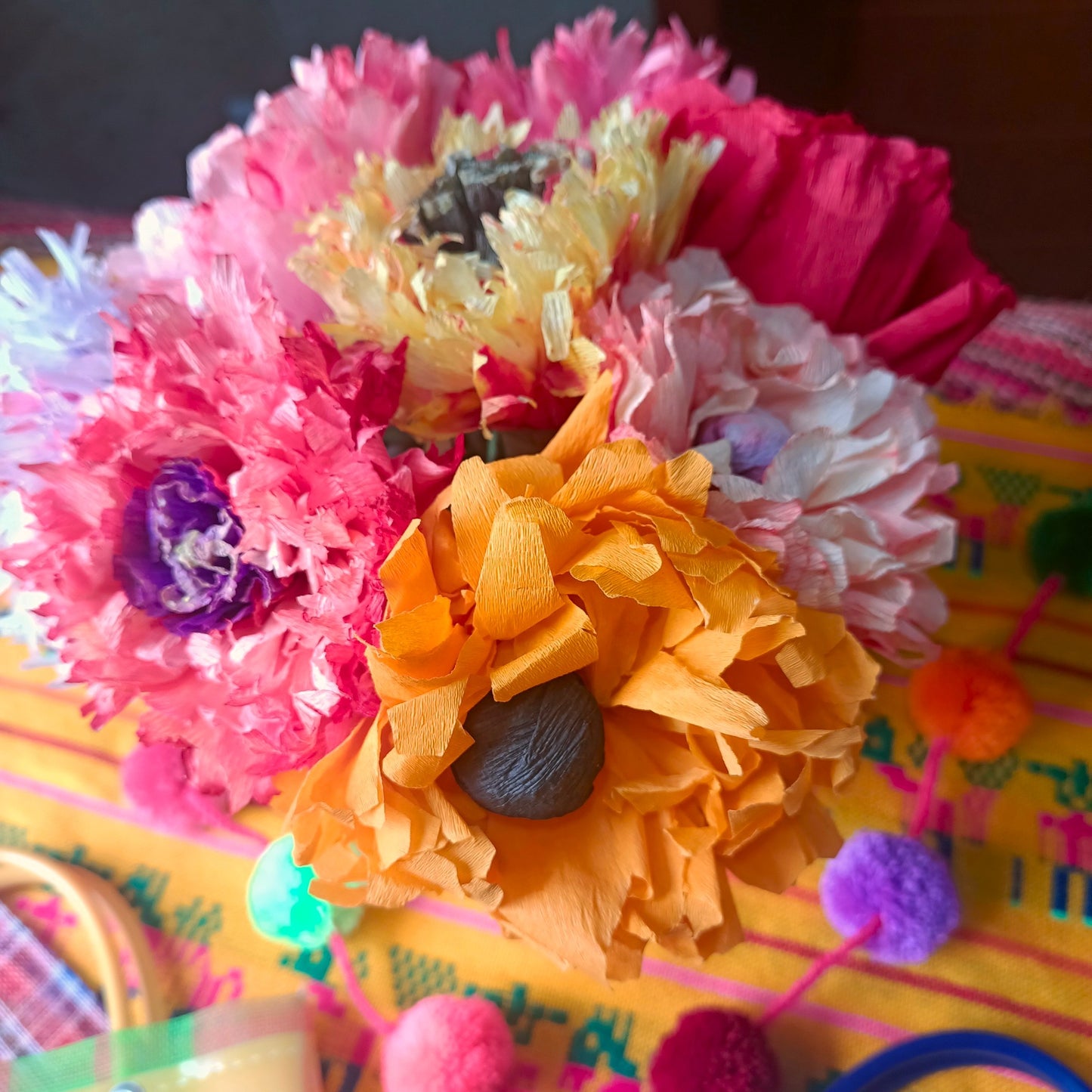 Mexican Paper Flowers Fiesta Decor
