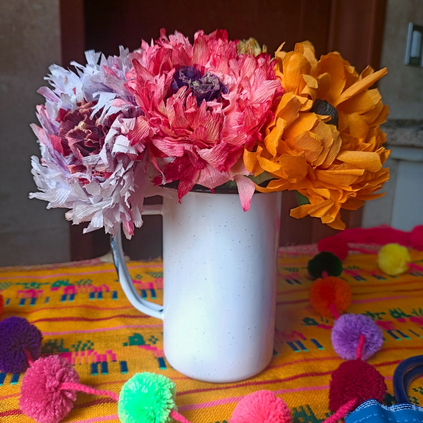 Mexican Paper Flowers Fiesta Decor