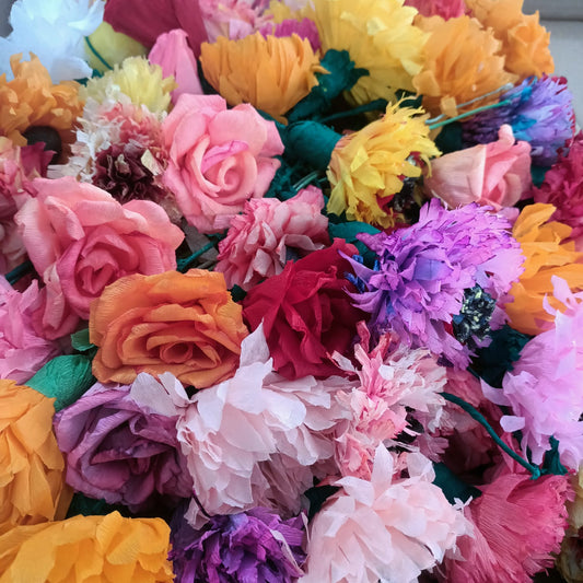 Mexican Paper Flowers Fiesta Decor