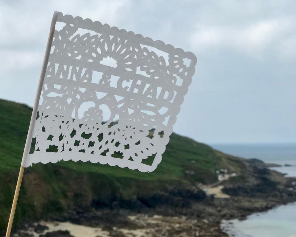 Personalised Wedding Favours Papel Picado Waving Flags