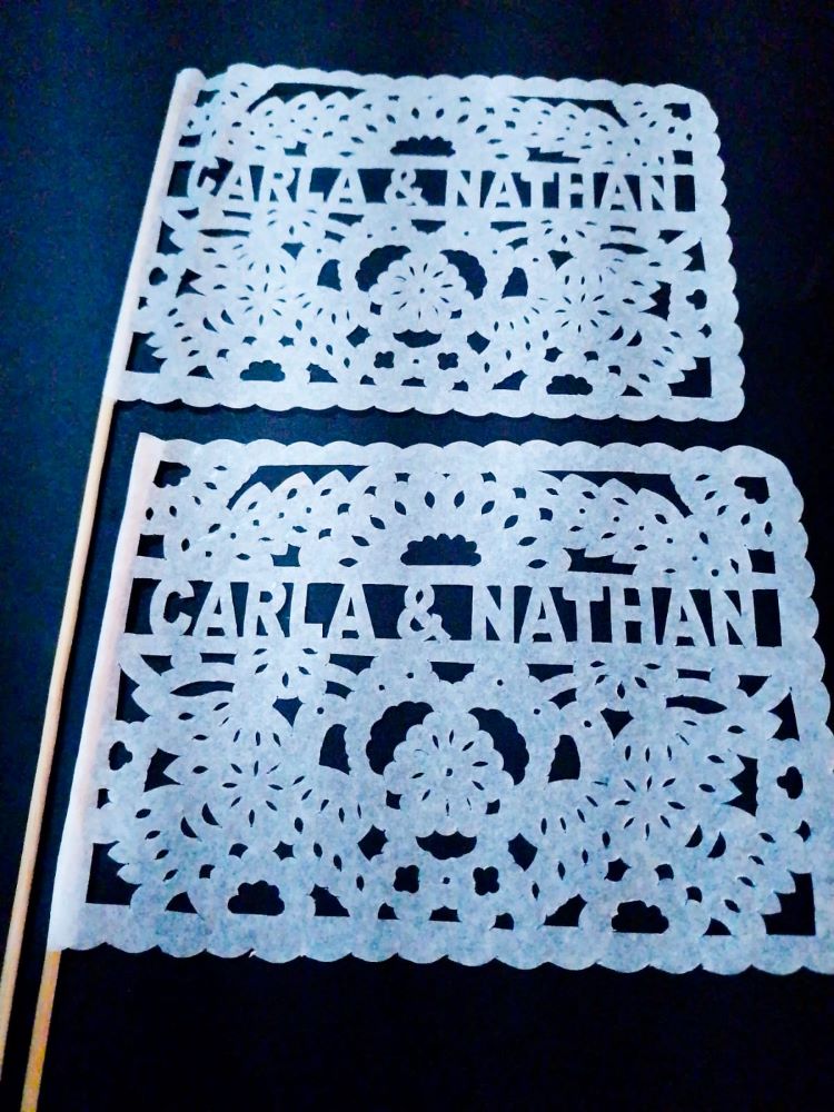 Personalised Wedding Favours Papel Picado Waving Flags