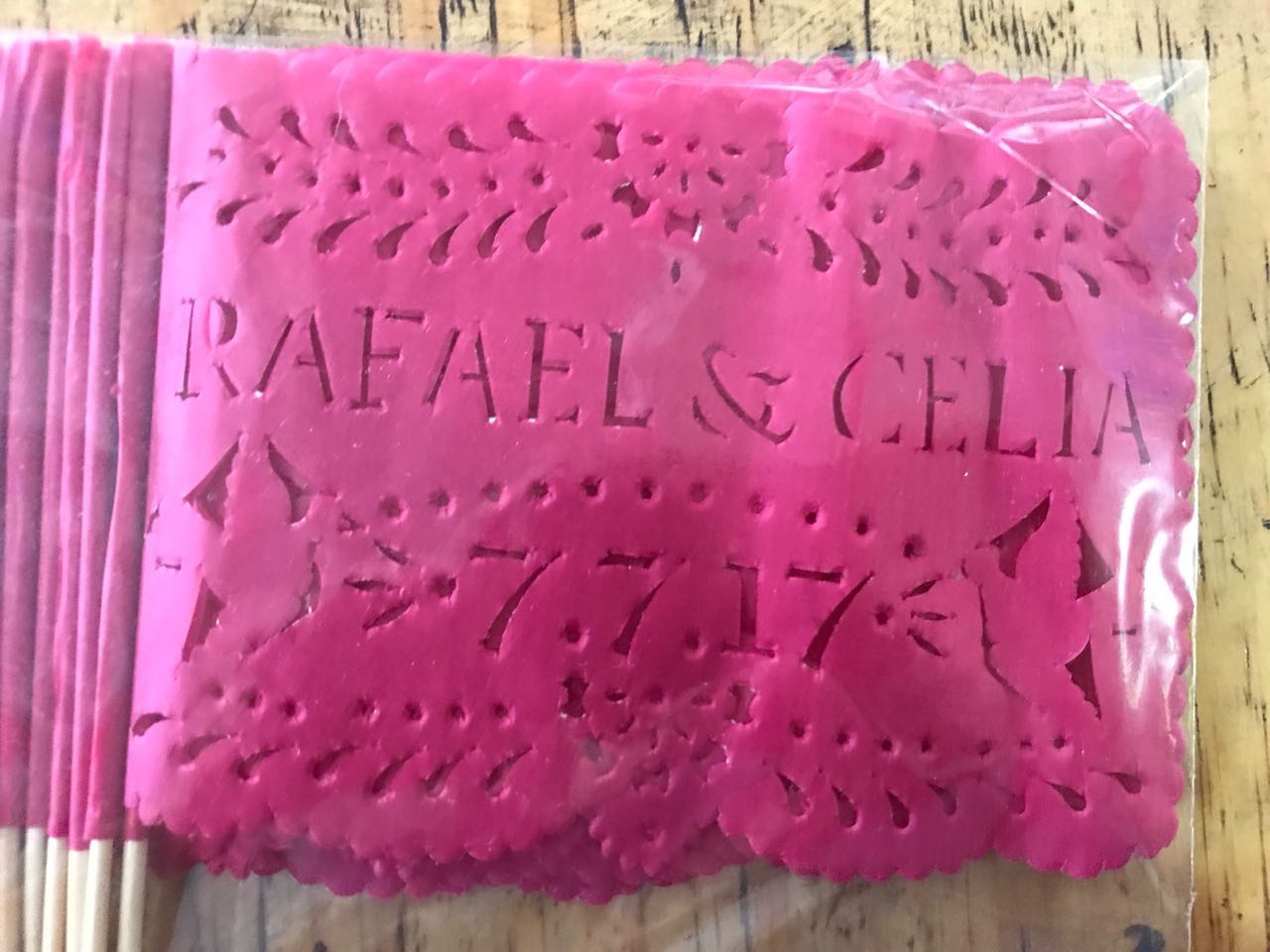 Recuerdos para bodas mexicanas Banderas ondeantes personalizadas