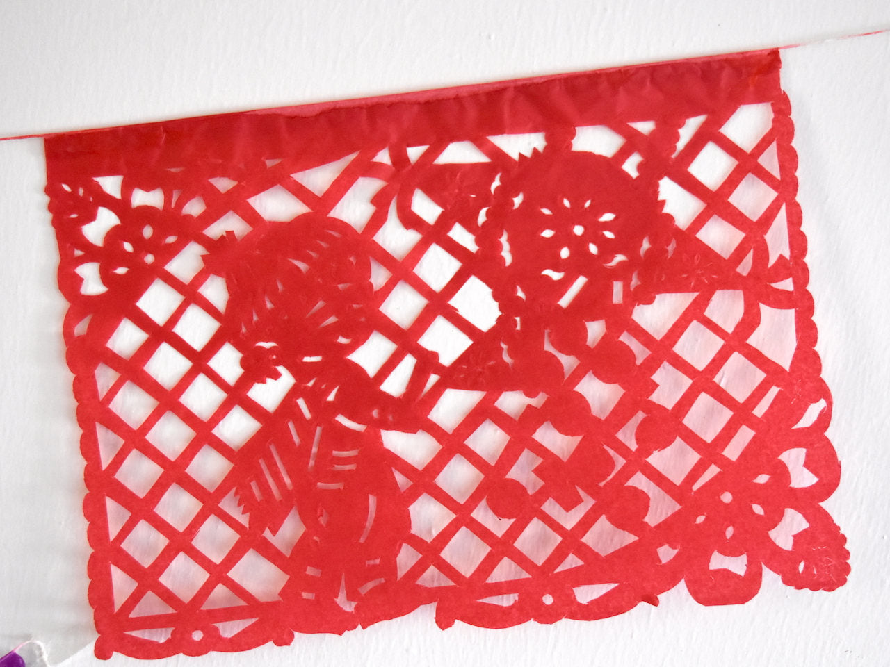 Christmas Papel Picado Bunting Decorations | 1 x 5m / 16ft Long Banner With 10 Medium Flags - ARTMEXICO