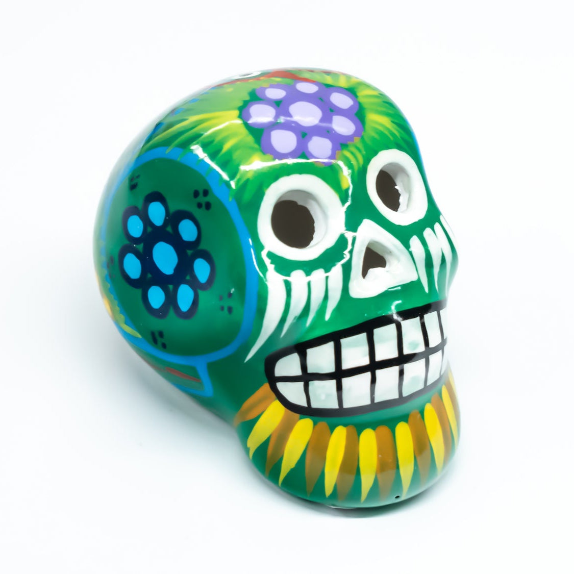 sugar skull ornament green