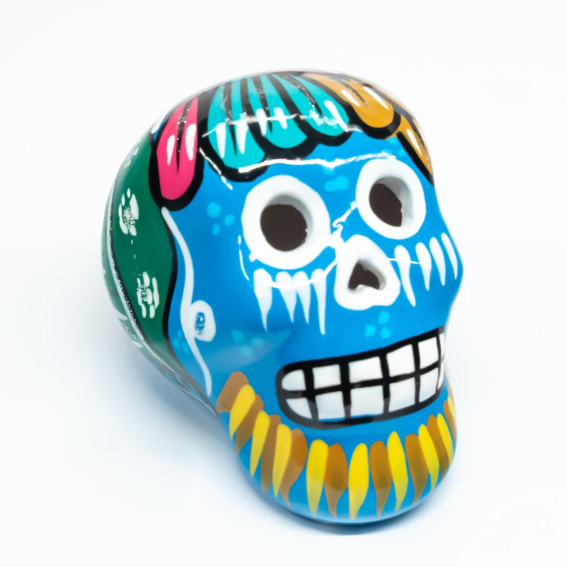 sugar skull ornament light blue