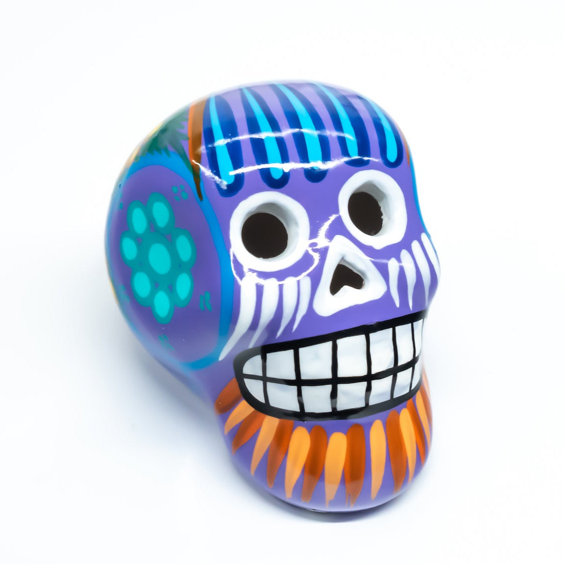 sugar skull ornament lilac purple