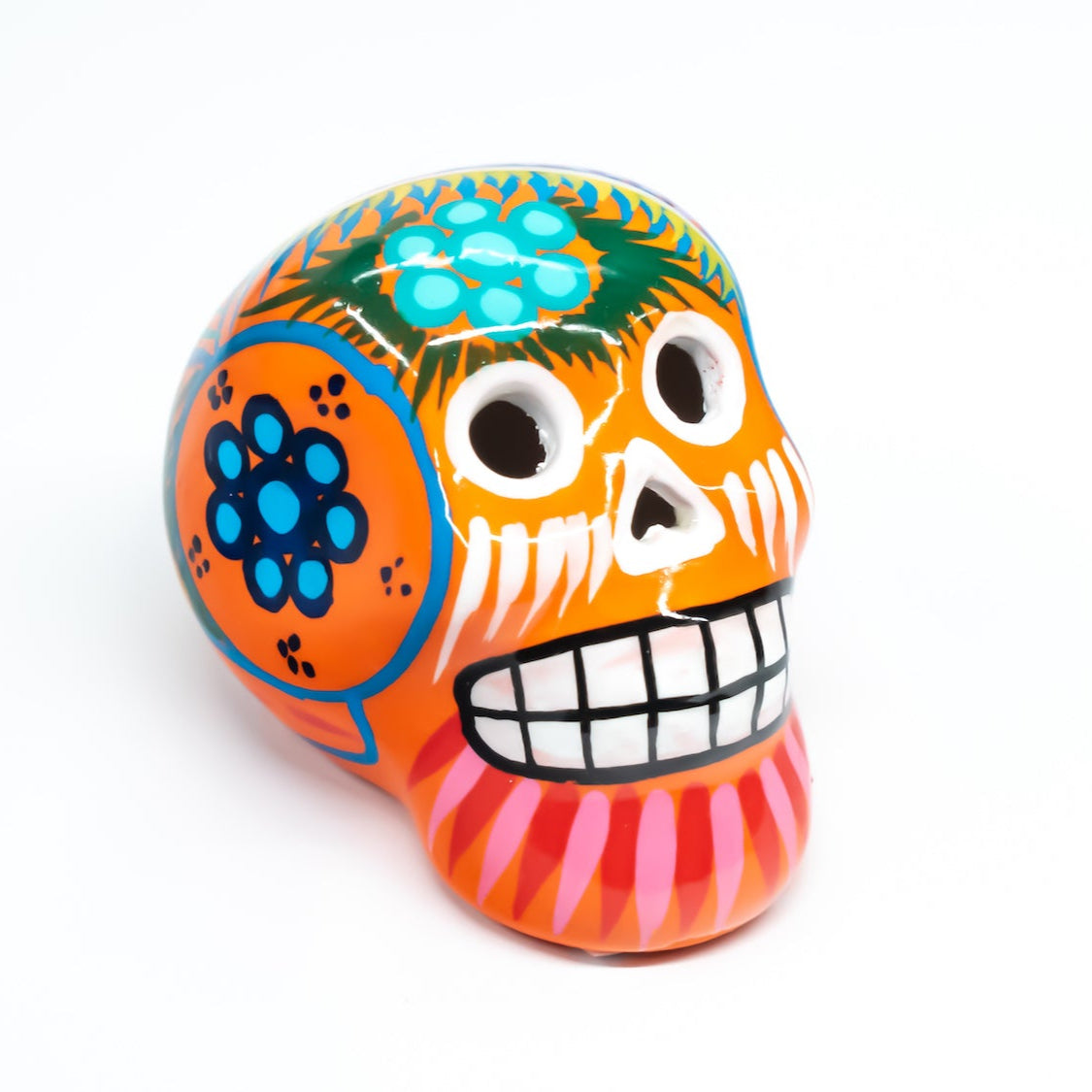 sugar skull ornament orange
