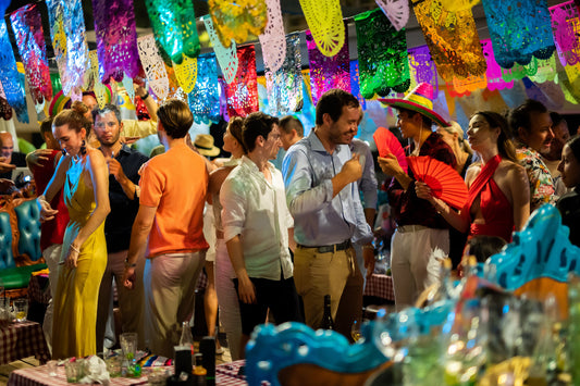 mexican party people having fun