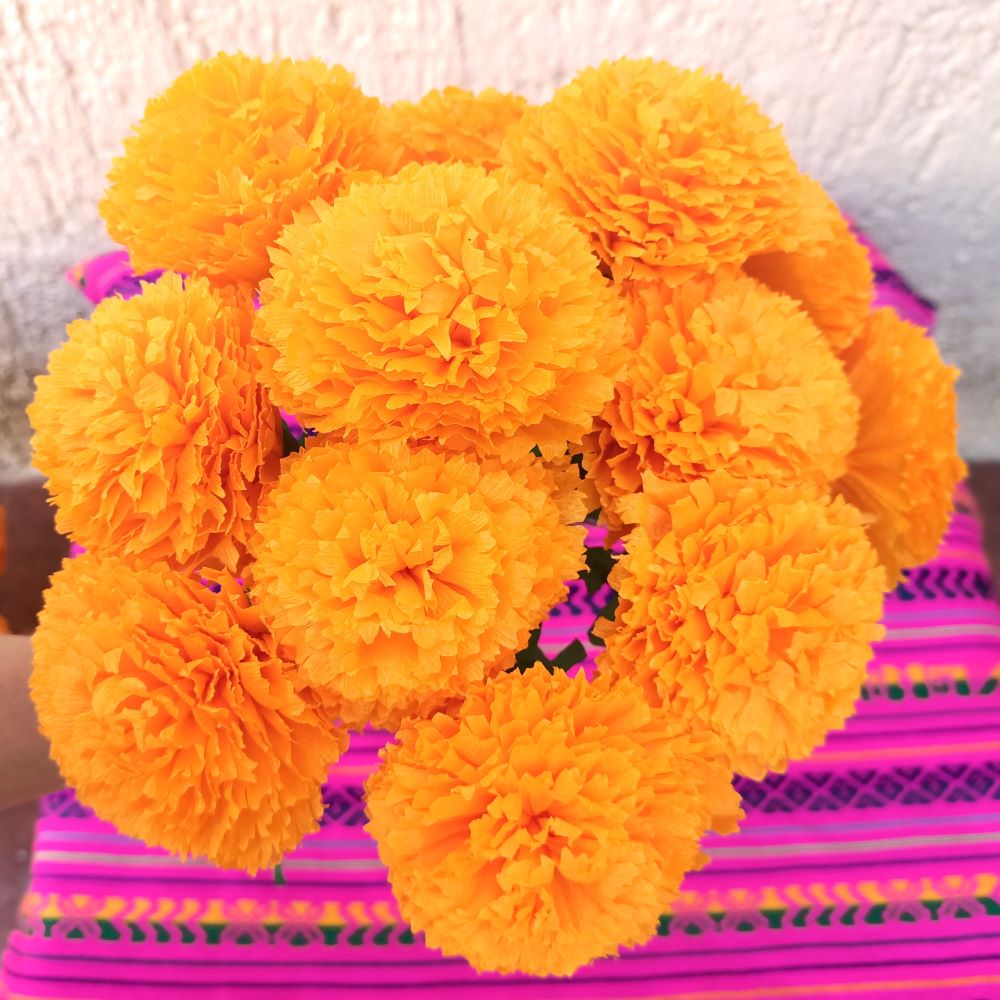 Paper Cempasuchil Marigolds Day of the Dead Flowers