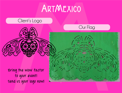 custom papel picado paper event bunting made for our client Tequila Patron