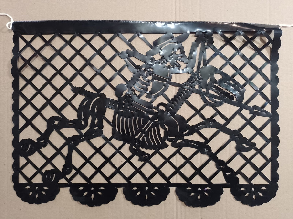Banderines de papel picado personalizados del Día de Muertos con el logotipo de la empresa