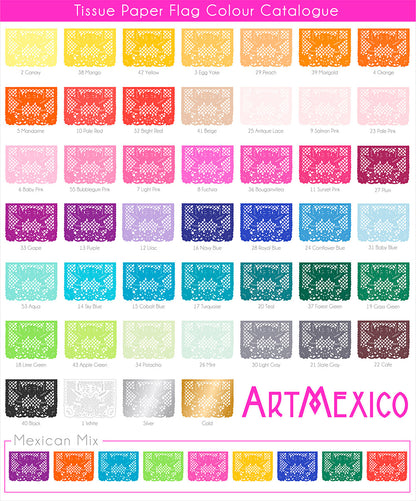 Personalised Wedding Fiesta Papel Picado in Custom Colours