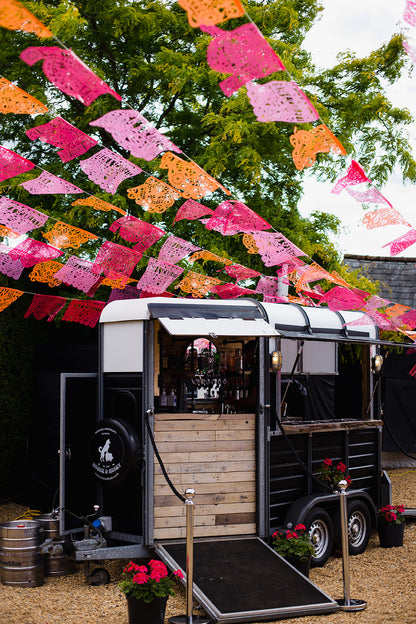 Personalised Mexican Wedding Papel Picado Bunting Decor in Colourful Plastic