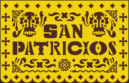 Banderines de papel picado personalizados del Día de Muertos con el logotipo de la empresa