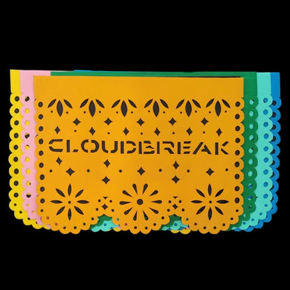 Banderines de papel picado personalizados del Día de Muertos con el logotipo de la empresa