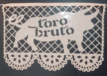 custom papel picado plastic flag we made for our client