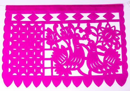 Mexican papel picado bunting banner garland party decor for Mexican themed fiestas