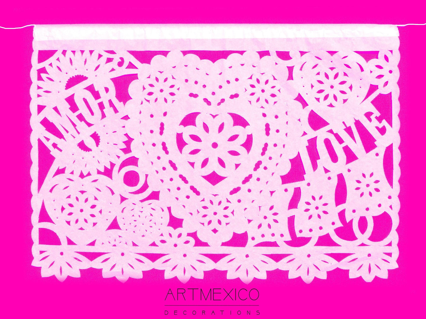 Papel Picado Wedding Banners – Waterproof White Mexican Decor