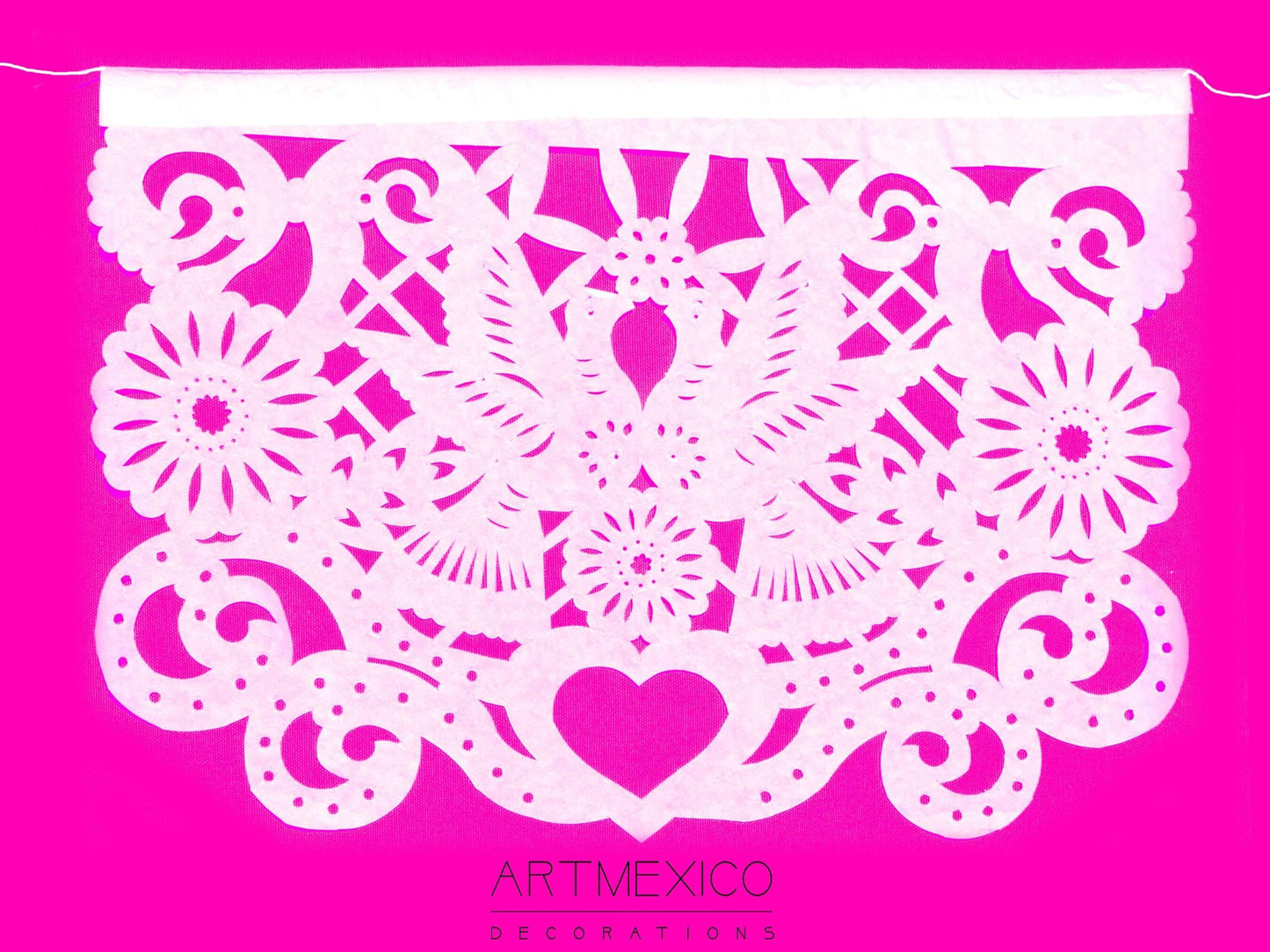 Papel Picado Wedding Banners – Waterproof White Mexican Decor