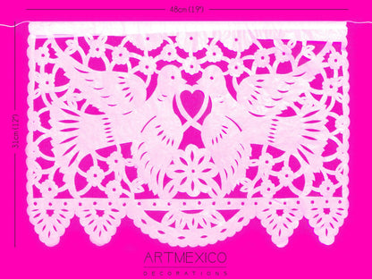 Papel Picado Wedding Banners – Waterproof White Mexican Decor