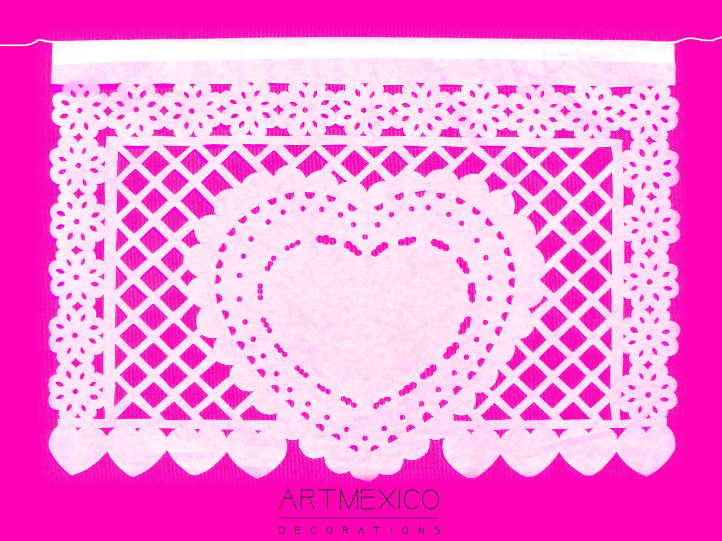 Papel Picado Wedding Banners – Waterproof White Mexican Decor