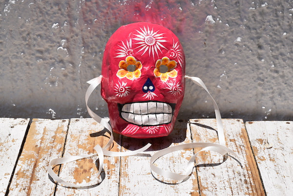 Mexican Skull Masks - 10 Muli-Coloured Handmade Masks