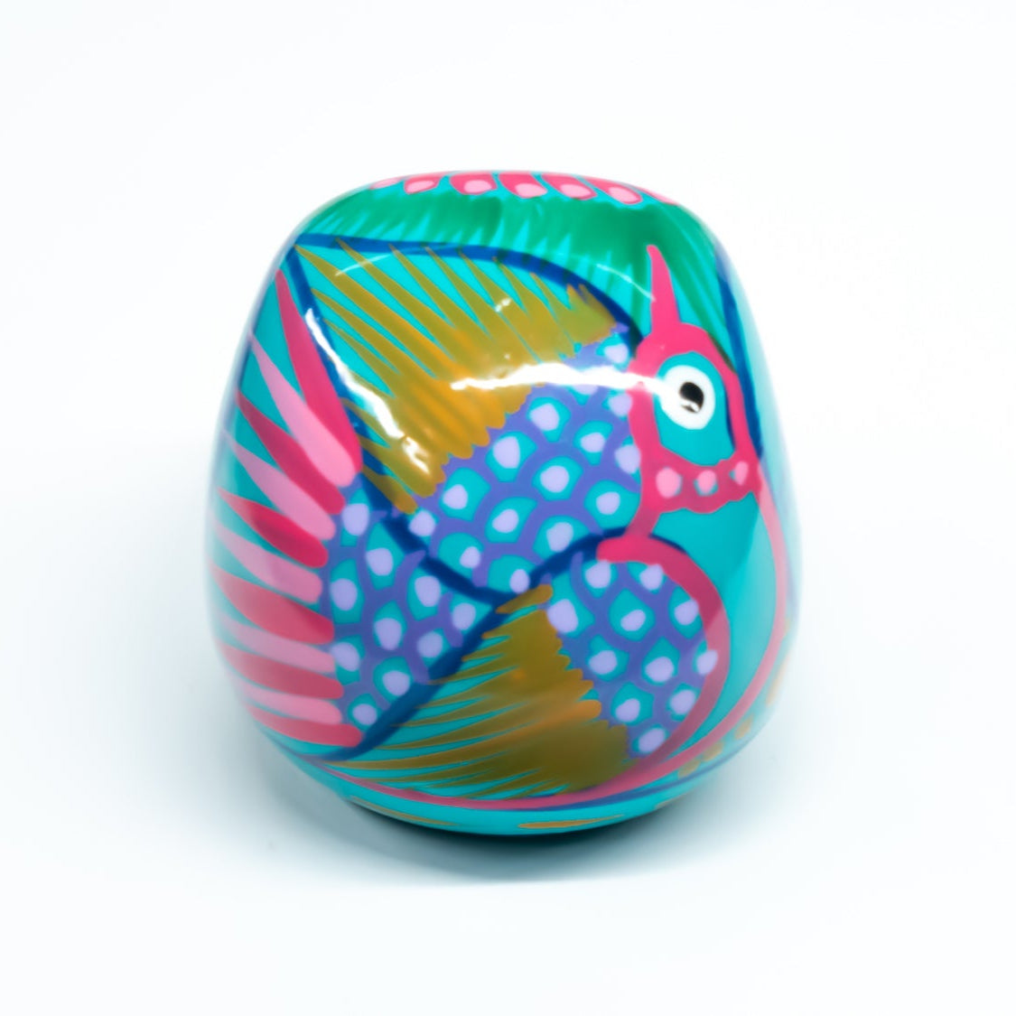 Colorful skull ornament on a white background