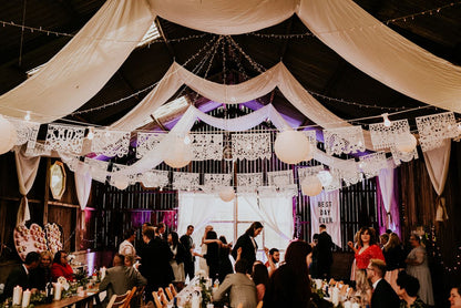 white mexican wedding papel picado
