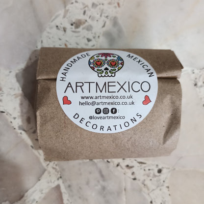 mexican pom pom garland gift wrapped