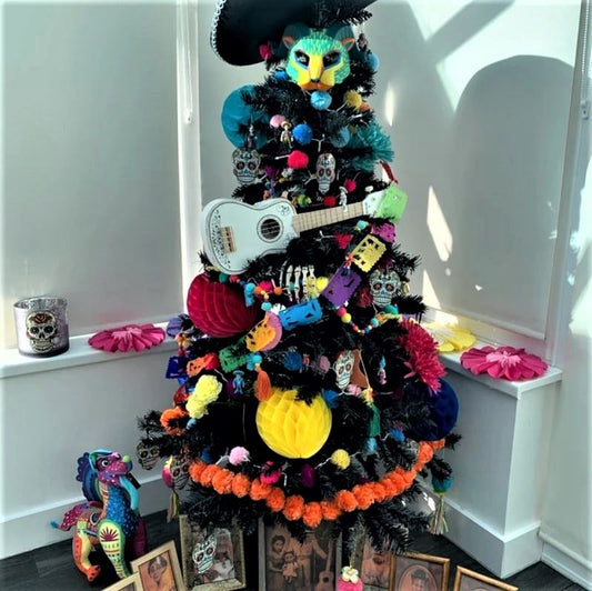 Mini guirlande de papier picado - Décoration pour la maison ou la chambre d'enfant ou pour les sacs de fête