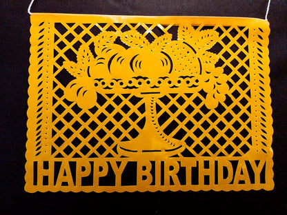 personalised happy birthday bunting papel picado fiesta decor