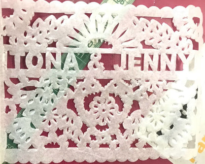 Drapeaux ondulés Papel Picado pour cadeaux de mariage personnalisés