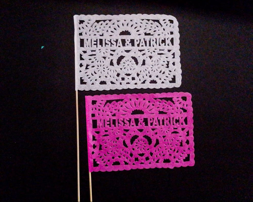 Regalos de boda personalizados Papel Picado Banderas ondeantes