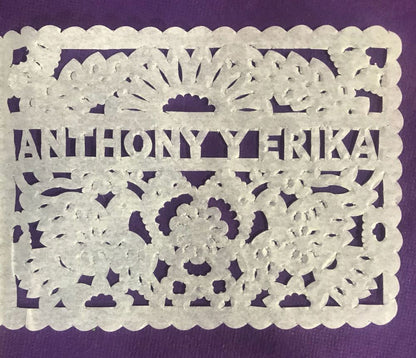 Drapeaux ondulés Papel Picado pour cadeaux de mariage personnalisés