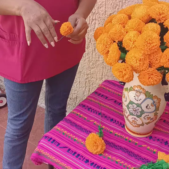 Paper Cempasuchil Marigolds Day of the Dead flowers video
