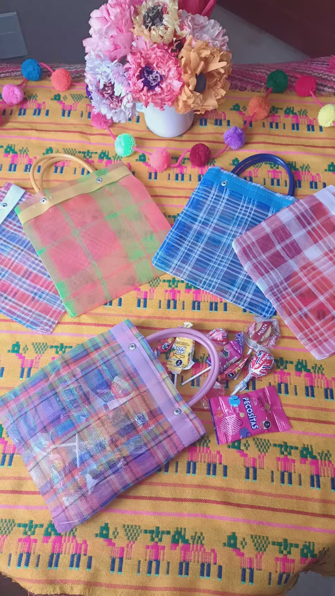 Mini Mexican Mercado Candy Bags Fiesta Favor Bags