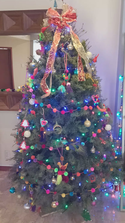 Pom Pom Garland For Christmas Tree